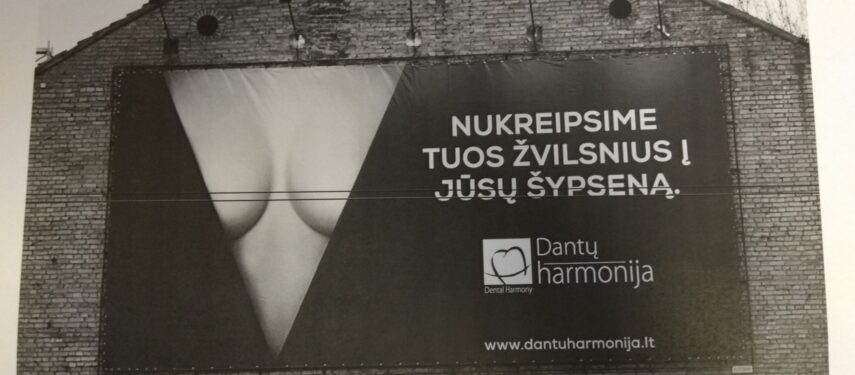 „Dantų harmonija – Dental Harmony“ reklama, pažeidusi Moterų ir vyrų lygių galimybių įstatymą.