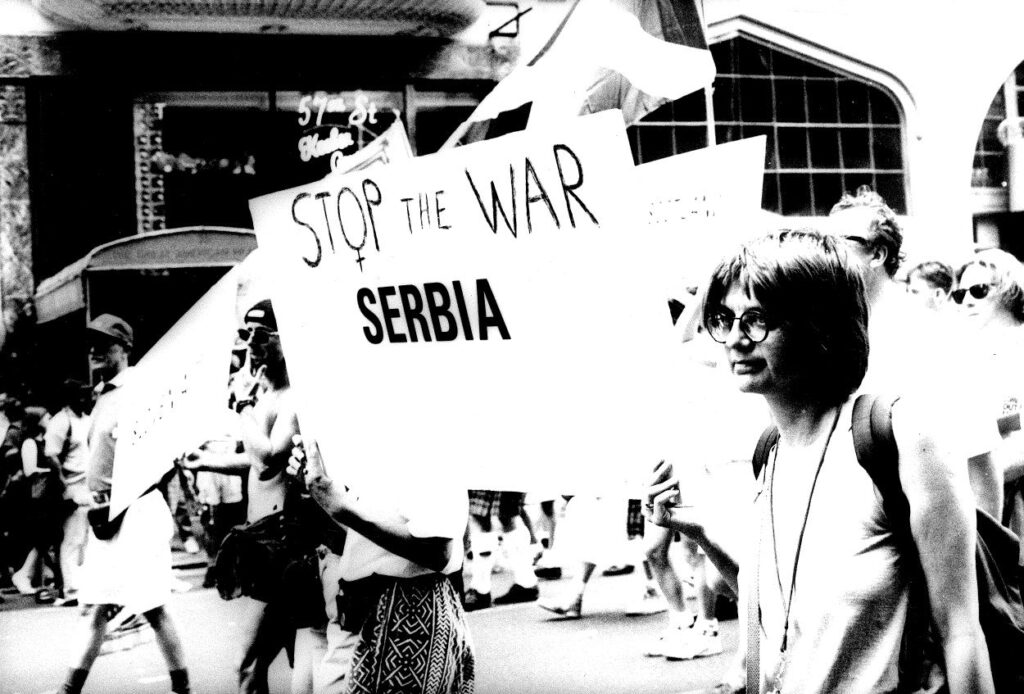 1994 m. feministė, lesbietė, pasipriešinimo karui aktyvistė Jugoslavijoje ir Serbijoje, Lepa Mlađenović nuotr.