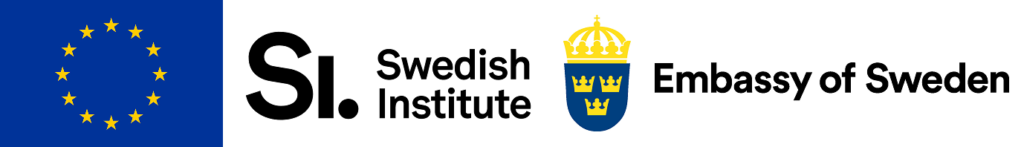eu, swedish institute, swedish embassy logotipai