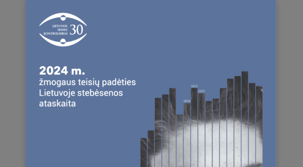 2024 metų žmogaus teisių padėties Lietuvoje stebėsenos ataskaitos viršelio nuotrauka, LR Seimo kontrolierių įstaigos nuotr.