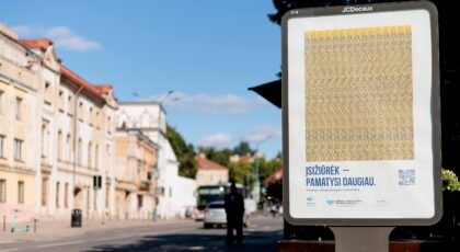Kampanijos plakatas Vilniuje