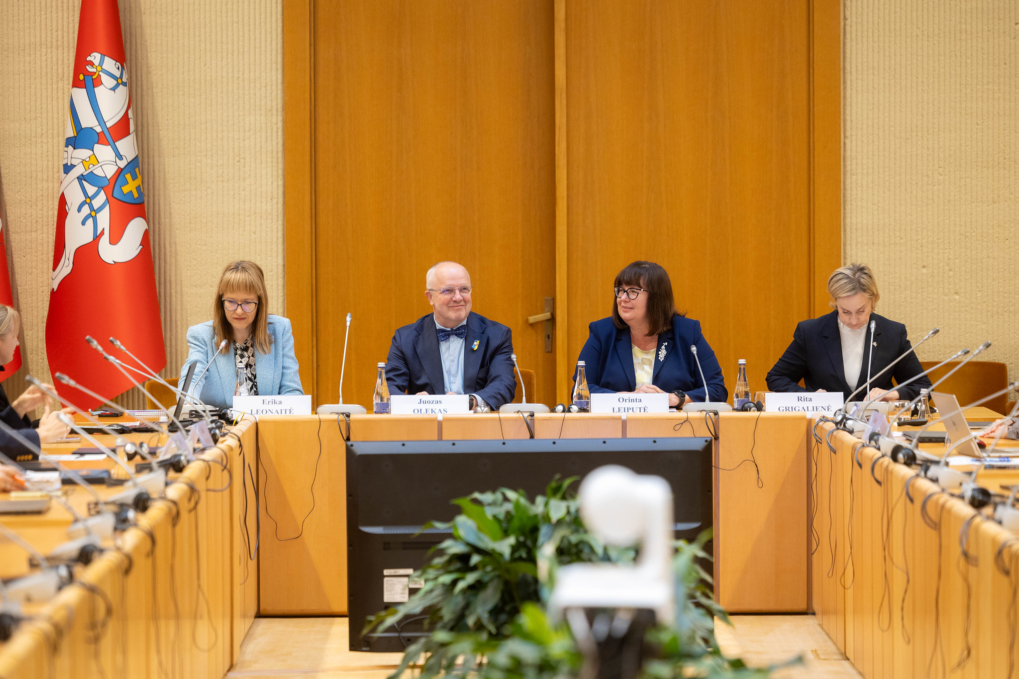 Erika Leonaitė, Juozas Olekas, Orinta Leiputė ir Rita Grigalienė, Ūla Liškevičiūtė / Seimo kanceliarijos nuotr.