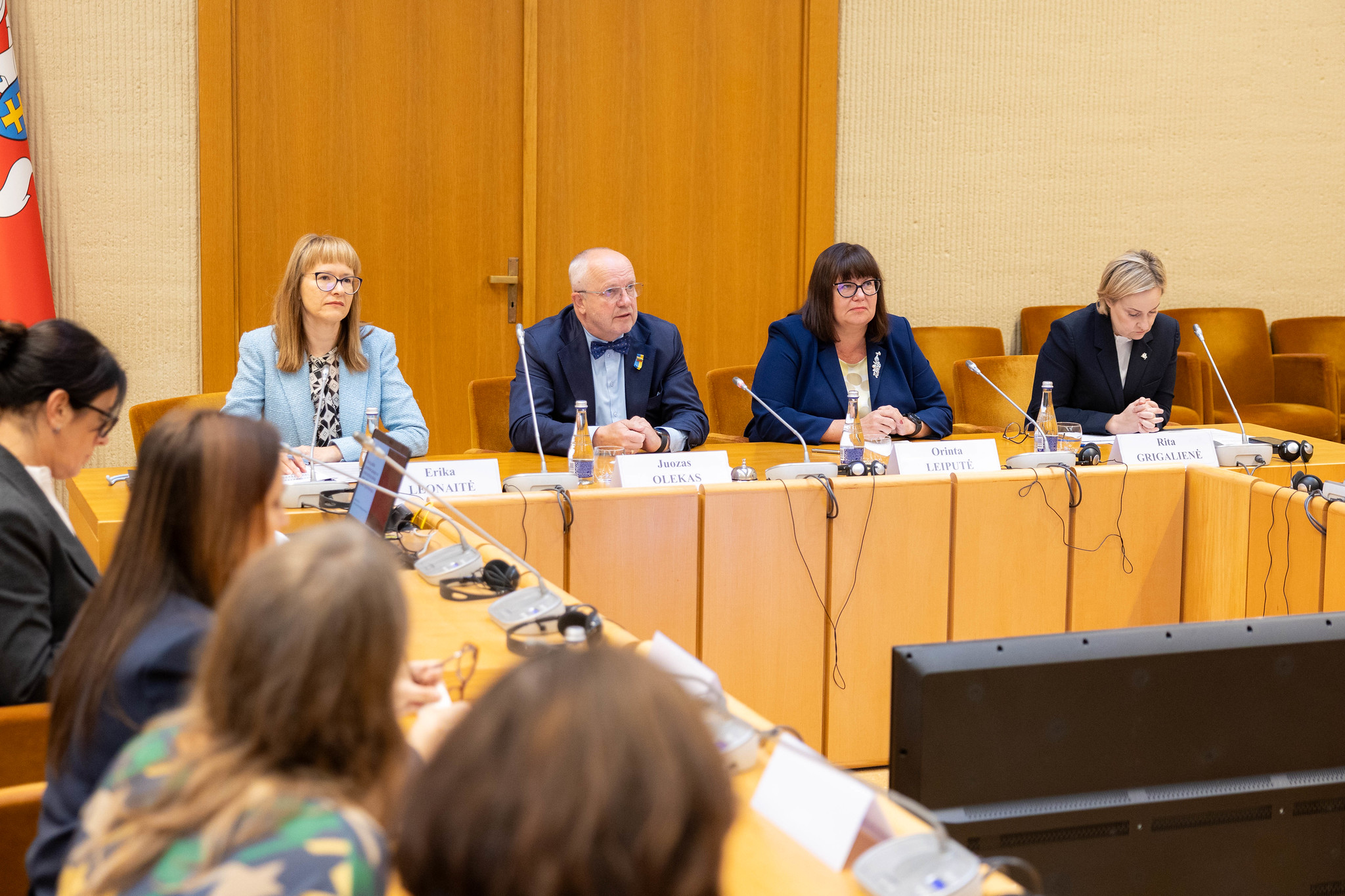 Erika Leonaitė, Juozas Olekas, Orinta Leiputė ir Rita Grigalienė, Ūla Liškevičiūtė / Seimo kanceliarijos nuotr.